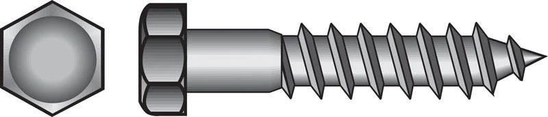 Hillman 1/4 in. x 4 in. L Hex Stainless Steel Lag Screw 25 pk