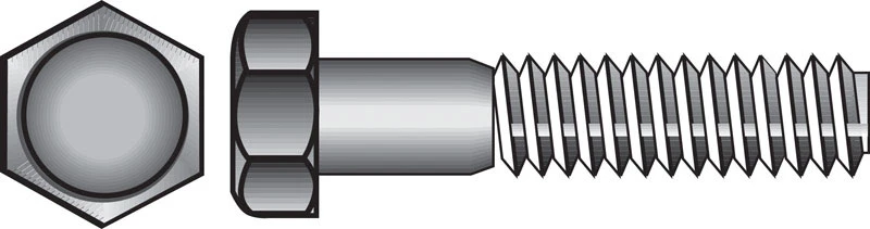 Hillman 3/8-16 in. Dia. x 4 in. L Steel Hex Head Cap Screw 25 pk