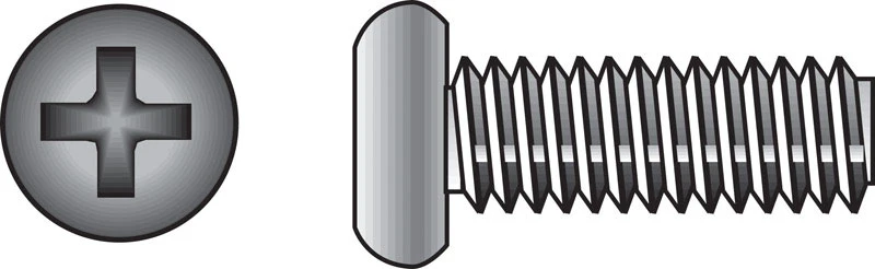 Machine Screws, Phillips Pan Head, Stainless Steel, 1/4-20 x 1-1/2 In., 100-Pk.