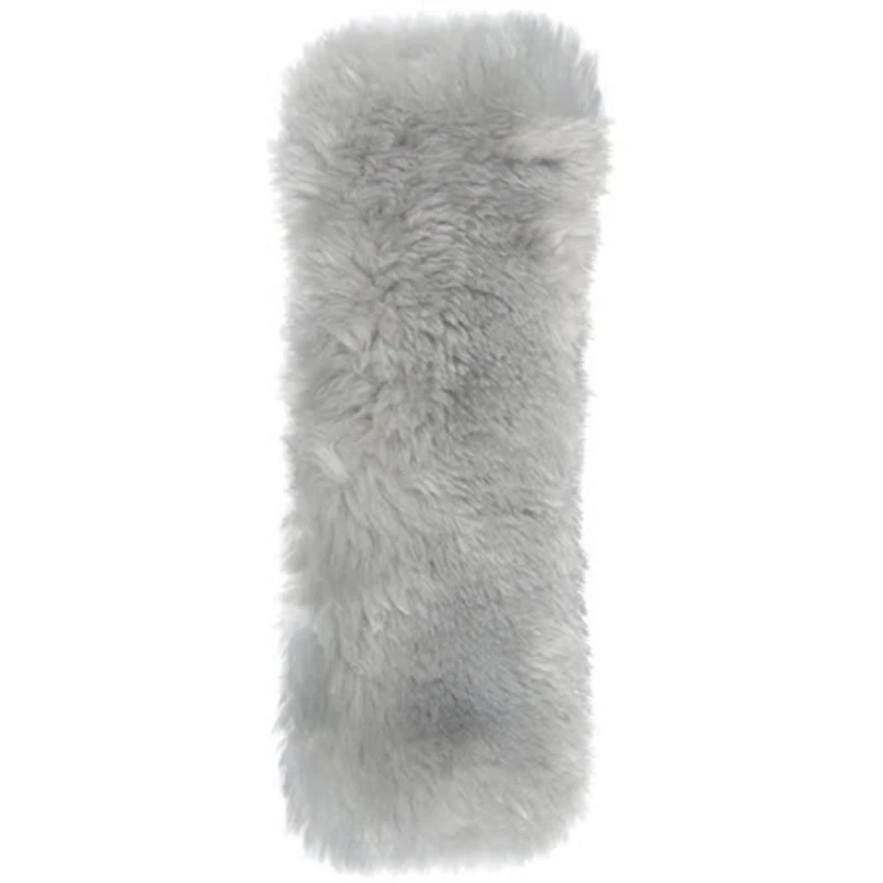 Seat Belt Comforter, Grey Simulated Sheepskin