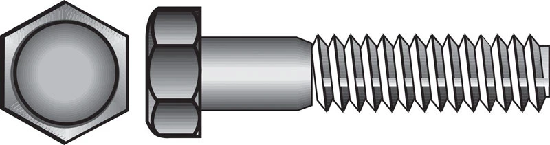 5/16 In. X 4 In. Grade 2 Zinc Hex Bolts 50 Pk, Low Carbon Steel