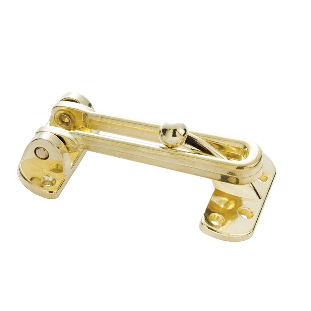 Polished Brass Door Guard 1875 - Easy Install Security With 2-inch Viewing Opening