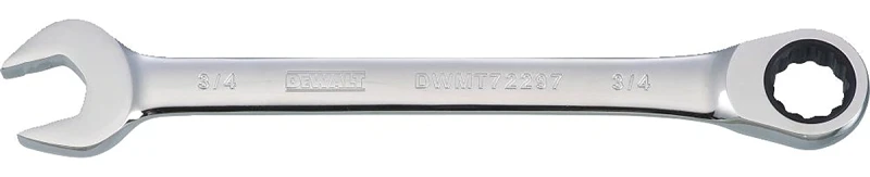 3/4 Inch SAE Ratcheting Combination Wrench Long Panel Design