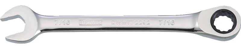 7/16 Inch SAE Ratcheting Combination Wrench Long-Panel Design