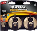 Disc Lock Keyed Padlocks, 2-Pack, 2-3/4-In.