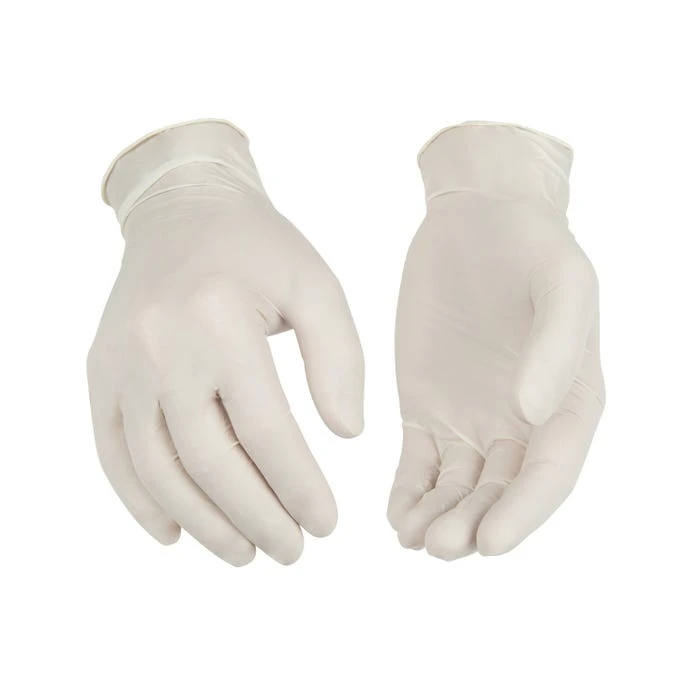 Disposable White Latex Gloves, Industrial Grade, Men's Extra Large, 50 Count