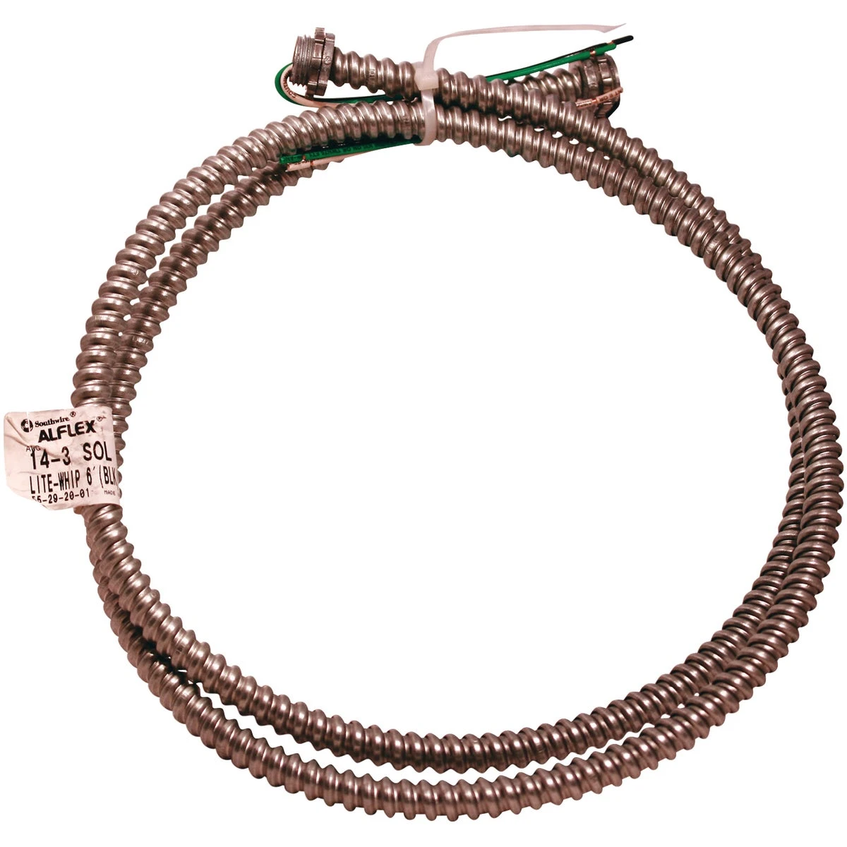 6 Ft. 14/3 Awg Flexible Metallic Pre-wired Whip - Liquidtight Conduit