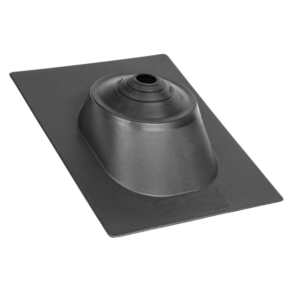 Hard Plastic Base Roof Flashing for Pipe Sizes 1.25 to 4 Inches