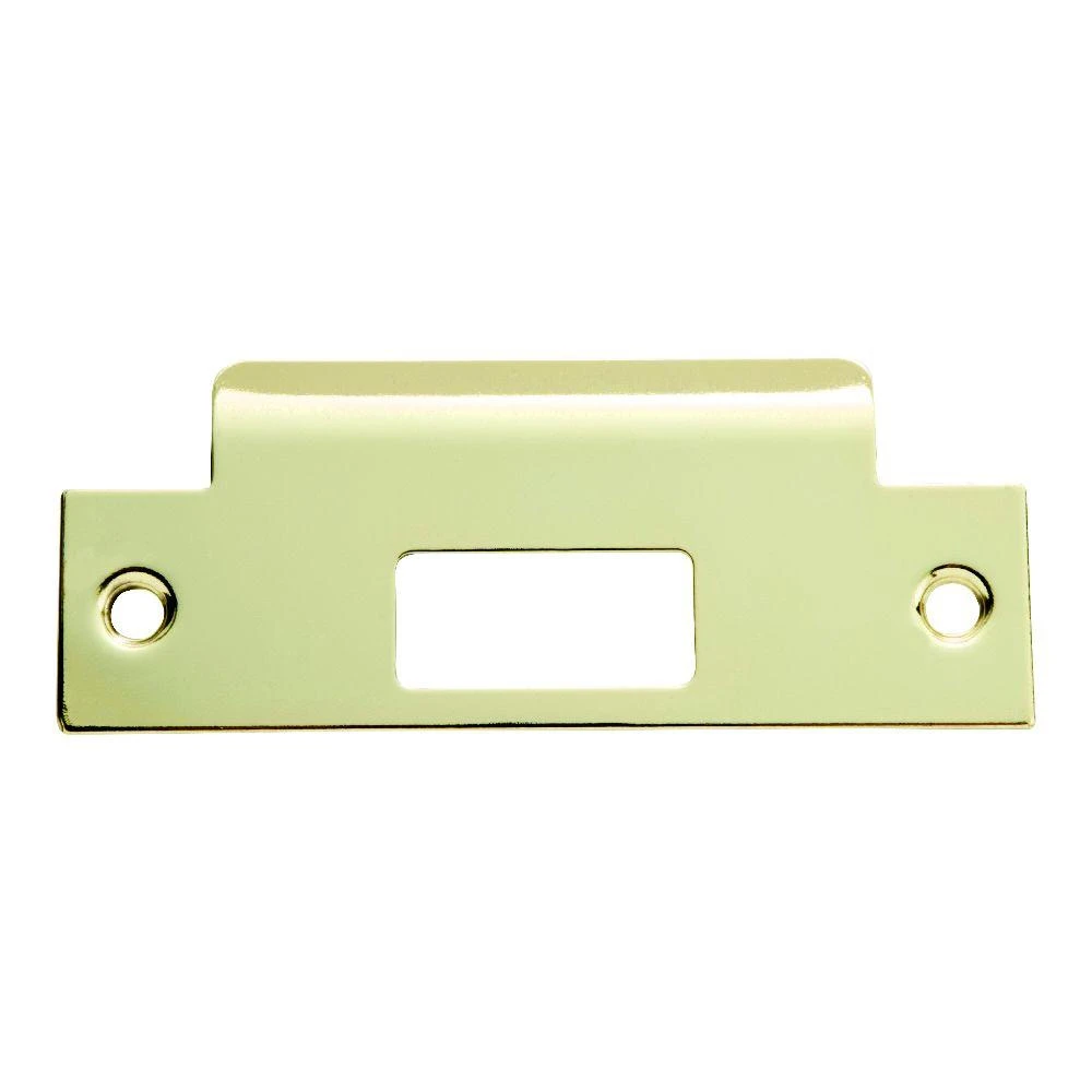 Large Brass Lip Strike Plate, 4 and 7 Eighths Inches Length