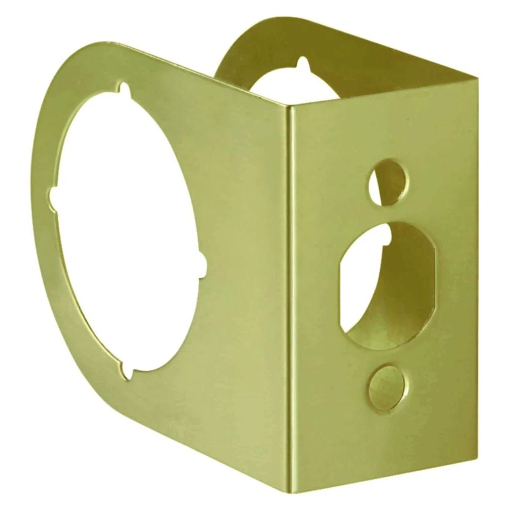 Brass Door Reinforcer Plate, 3 Inches by 1 and 3 Quarter Inches Thick, Heavy Duty