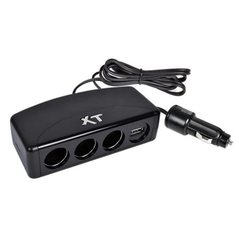 12v Triple Socket Car Charger With Usb Port, Model 10915, 1 Pk