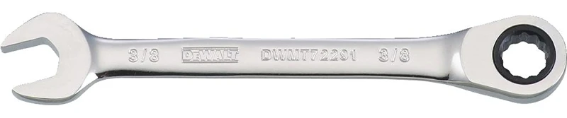 Ratcheting Combination Wrench, Long-panel, 3/8 Inch, Anti-slip Design