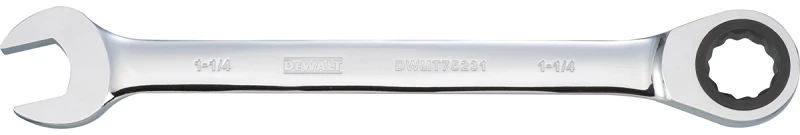 SAE Ratcheting Combination Wrench Long-Panel 1 and 1 Quarter Inch