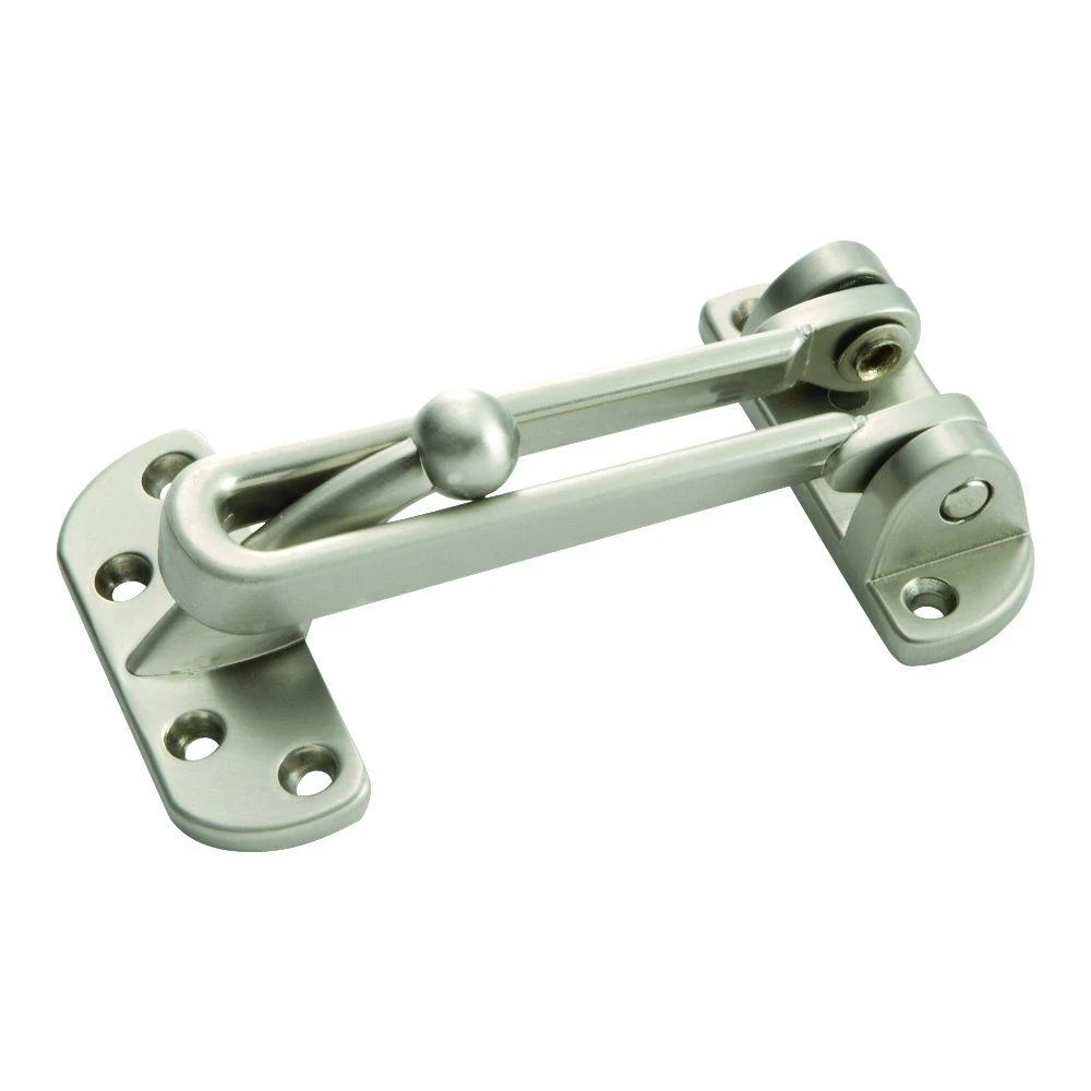 Satin Nickel Door Guard - Model 1875-sn For Enhanced Security And Ventilation
