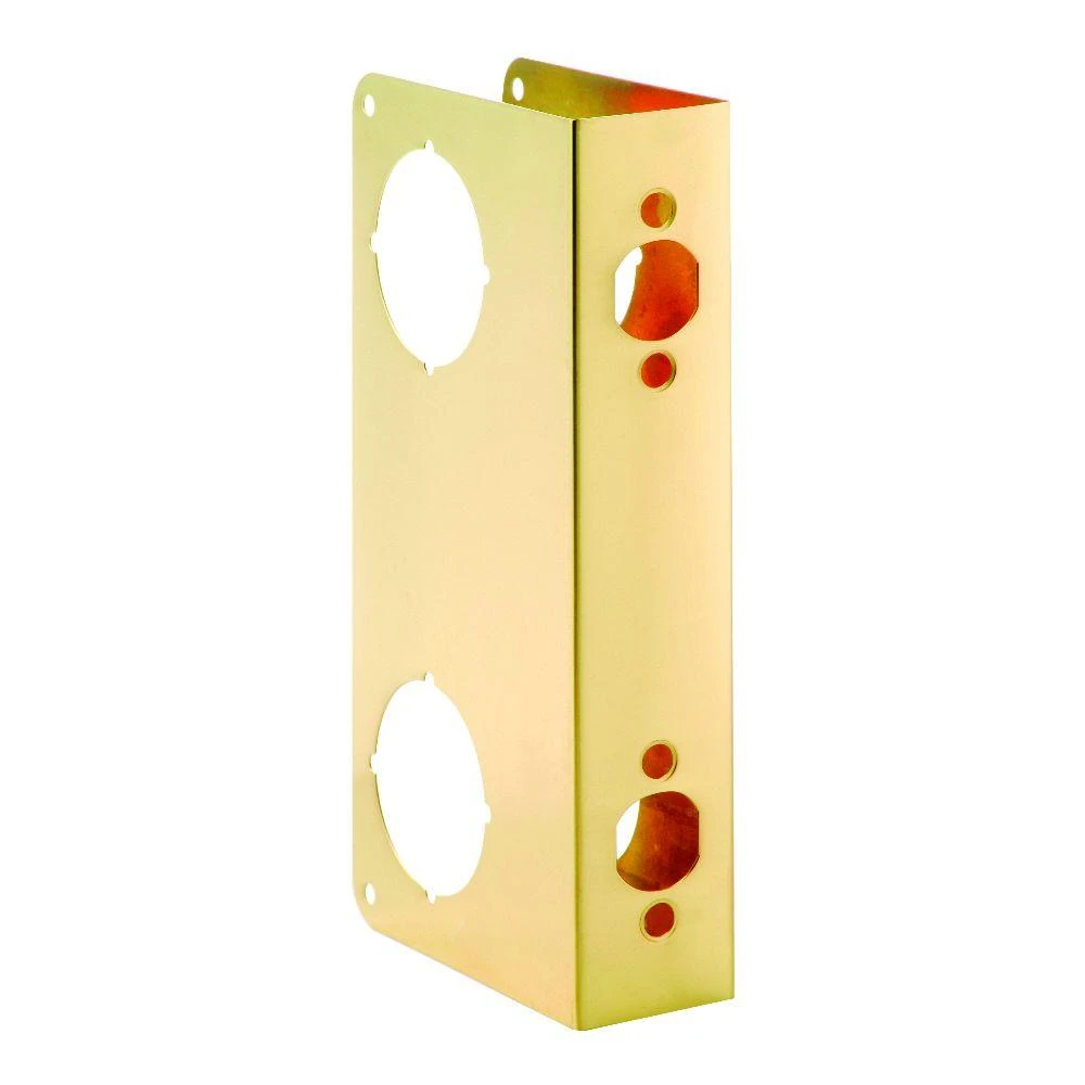 Polished Brass Door Reinforcer, 9" X 1-3/4" X 2-3/4", Model 2258-pb
