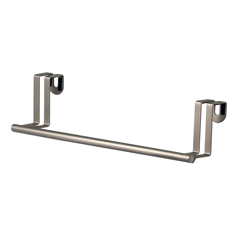 Brushed Nickel Towel Bar 11 Inch Long Steel Over Cabinet Design