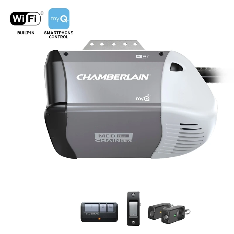 MYQ Wi-Fi Enabled Smart Garage Door Opener with Chain Drive and 0.5 Horsepower Motor