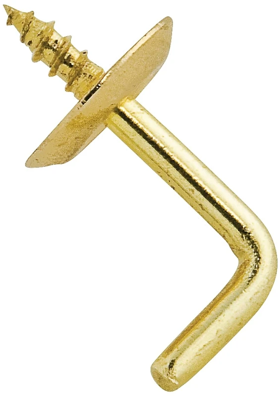 STANLEY 5 Count 1/2 Solid Brass Shoulder Hooks Sb Shoulder Hk 1/2