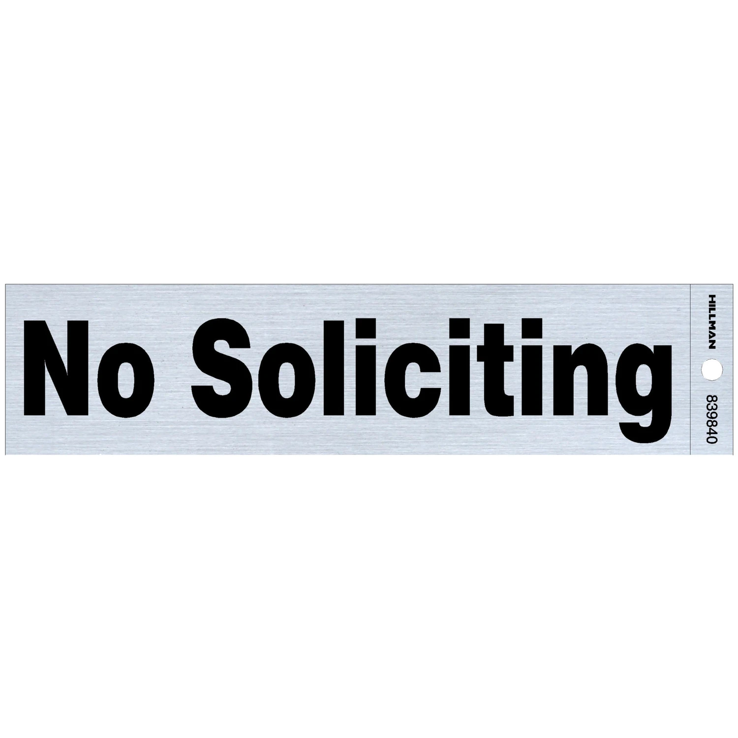 Adhesive No Soliciting Sign 2 In. H X 8 In. W Vinyl Decal