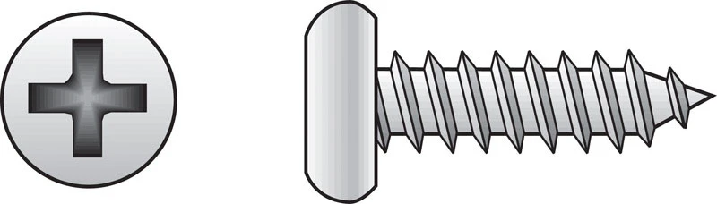 Hillman 10 in. x 3/8 in. L Phillips Pan Head Zinc-Plated Steel Sheet Metal Screws 100 1 pk