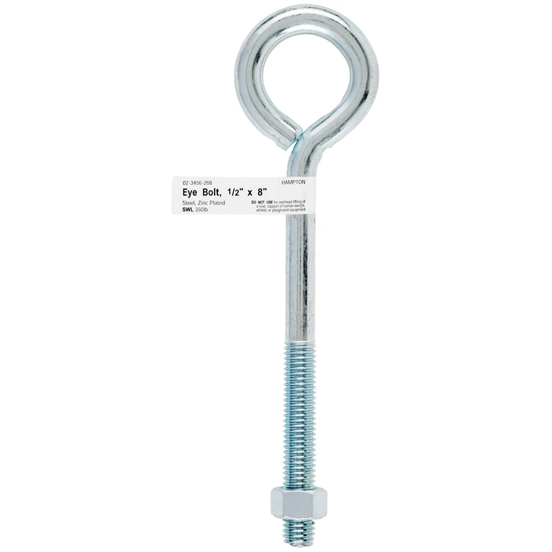 BOLT EYE W/NUT 1/2"X8"