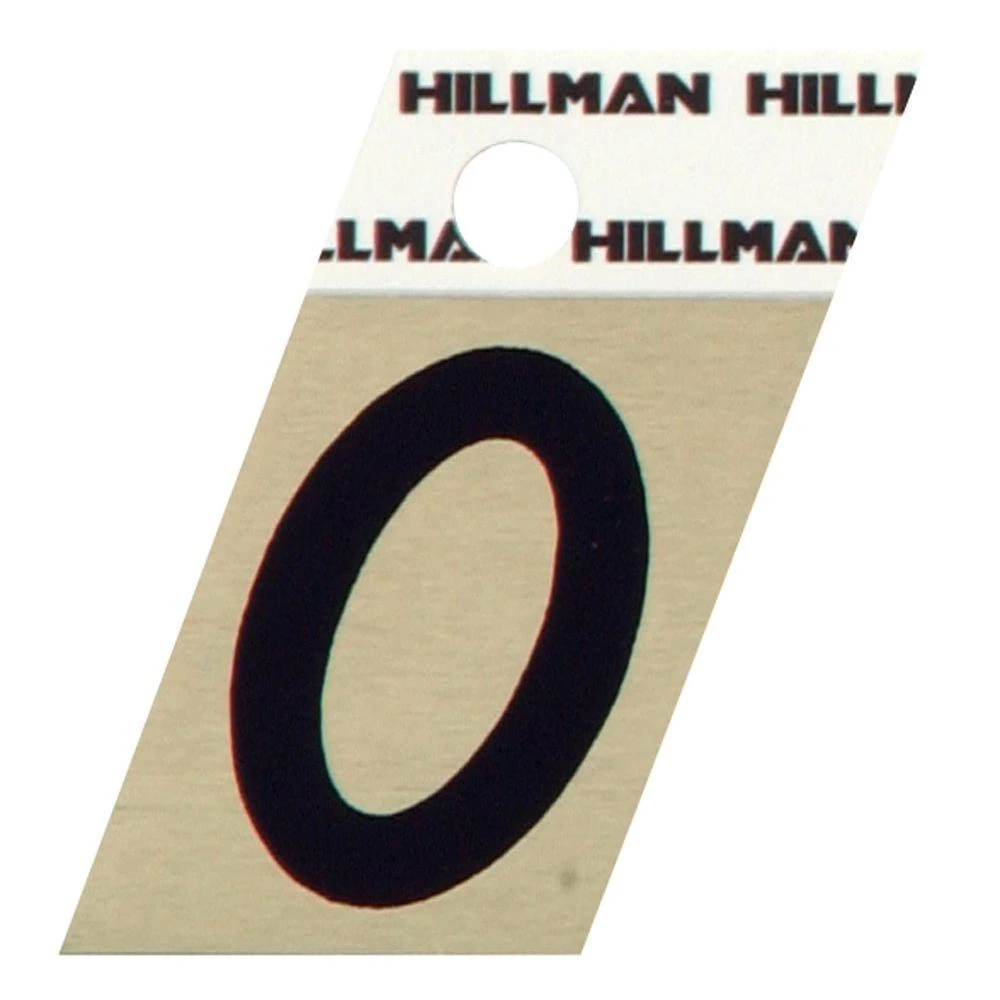 Hillman 2.2-in Reflective Black House Number
