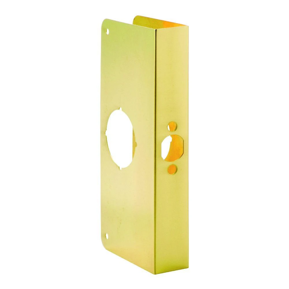 9-inch Polished Brass Door Reinforcer For 1-3/8-inch Thick Doors