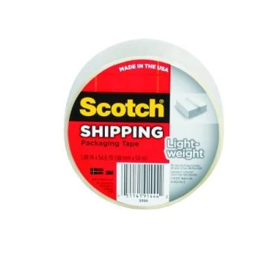 Lightweight Shipping Packaging Tape 3350, 1.88-inch X 54.6-yards