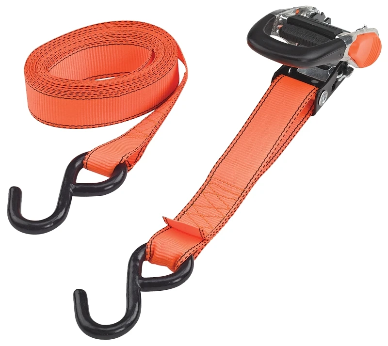 Fh4013 16 Ft Ratchet Tie-down With S-hook, 1-1/4 In Wide, 700 Lb Capacity