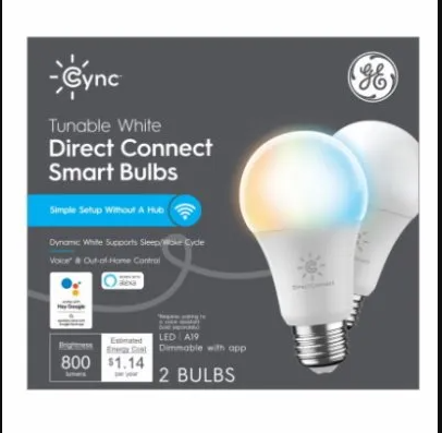 Cync LED C-Sleep Smart Bulb, Soft White Daylight, 800 Lumens, 11-Watts, 2-Pk.