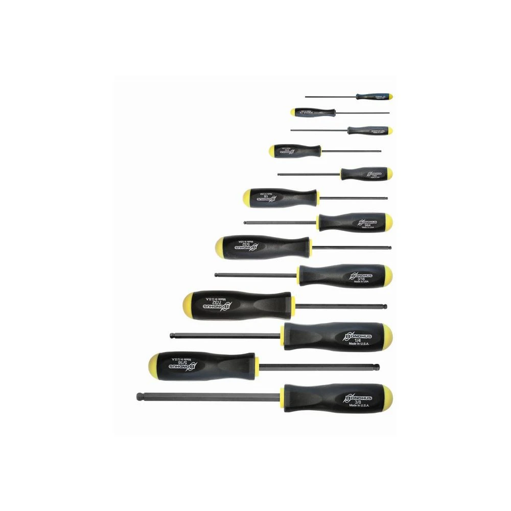 13-piece Standard Ball End Hex Drive Screwdriver Set With Proguard Finish