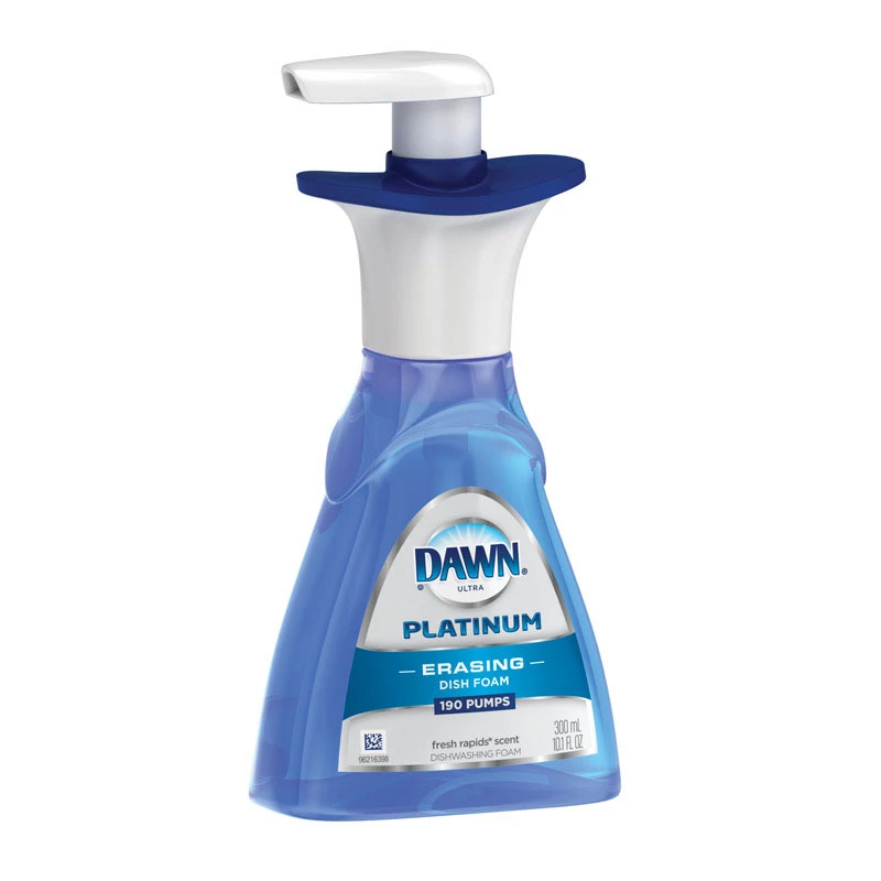 Ultra Platinum Dishwashing Foam Soap, Fresh Rapids Scent, 10.1 Oz. Pump