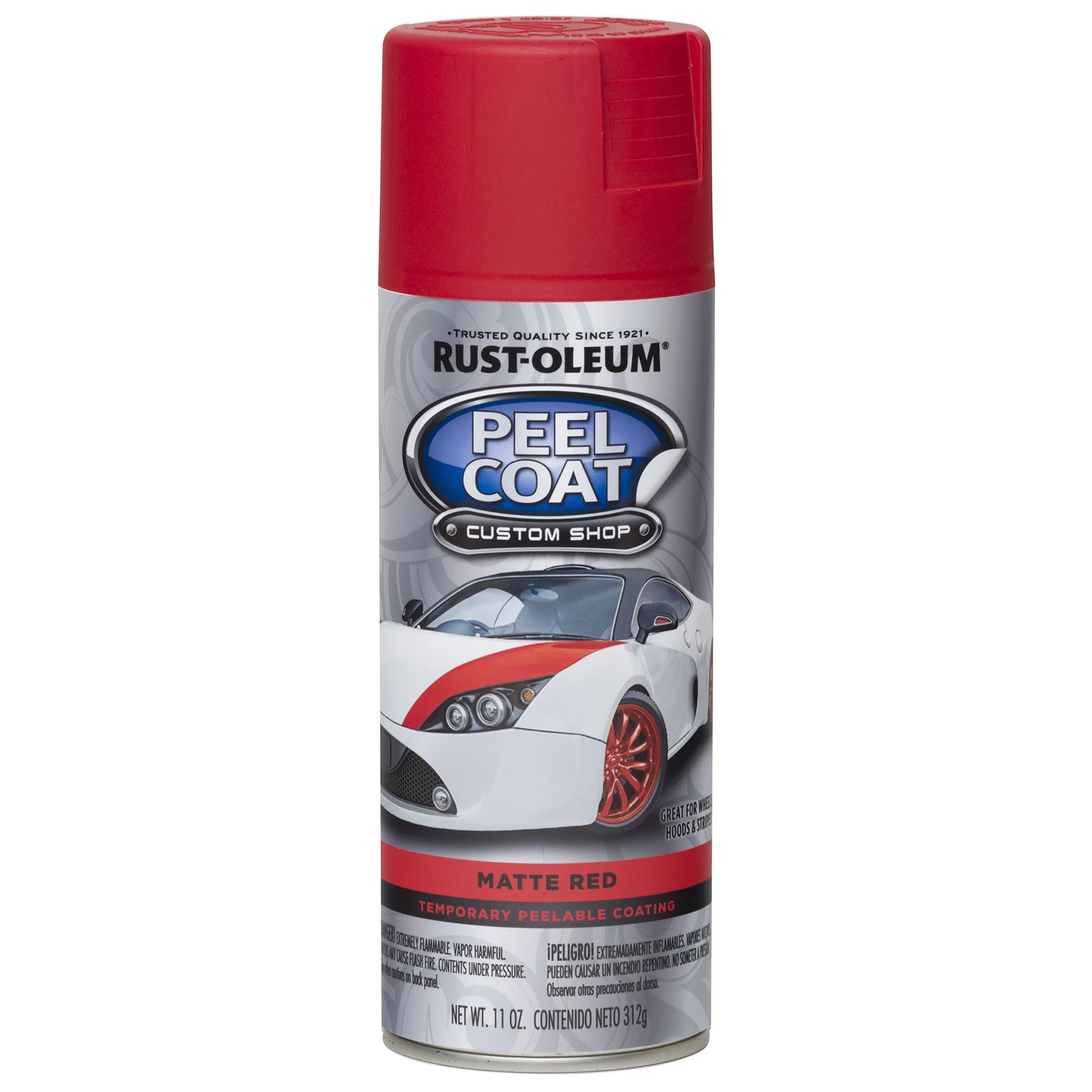 Peel Coat Flat/matte Red Rubber Coating 11 Oz - Automotive Spray Paint