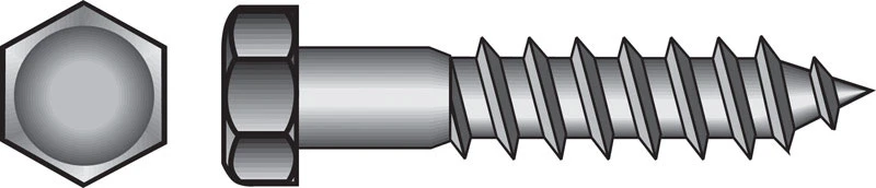 Hillman 3/8 in. x 1-1/2 in. L Hex Stainless Steel Lag Screw 25 pk