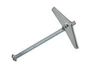 Toggle Bolt, Round Head, Steel & Zinc, 1/8 x 2 In., 50-Pk.