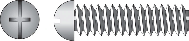 Hillman No. 10-24 in. x 3/8 in. L Combination Round Head Zinc-Plated Steel Machine Screws 100