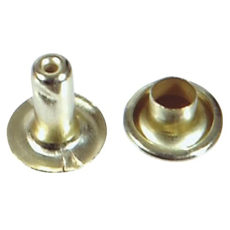Brass-Plated Speedy Rivets, 16 Sets, Small
