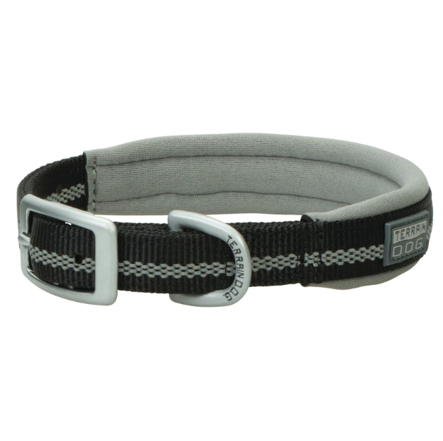 19 Inch Black Terrier Dog Collar Durable Adjustable Nylon