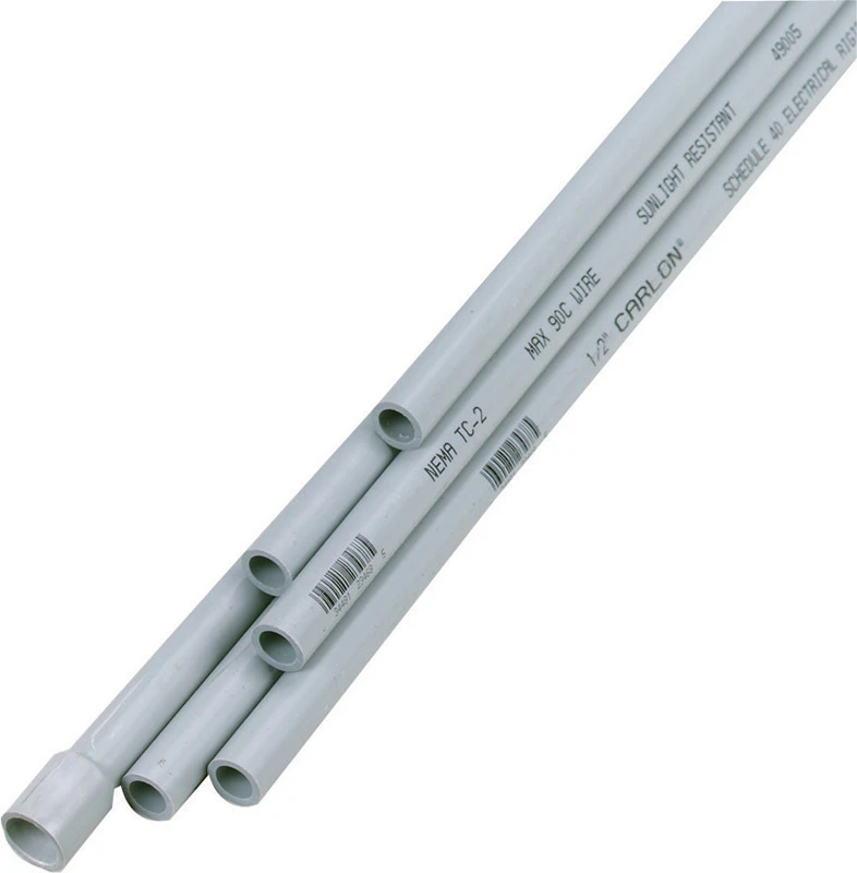 1/2 Inch Diameter X 10 Feet Long Schedule 40 Pvc Electrical Conduit