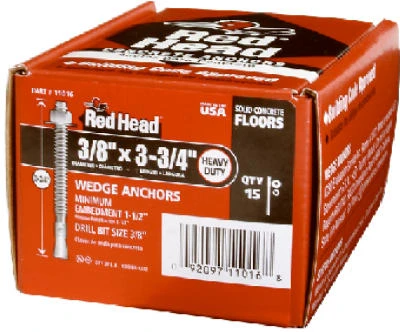 Red Head 10-Pack /2-in x 4-1/4-in Wedge Anchors for Solid Concrete