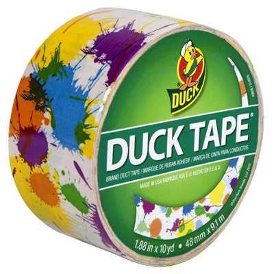 Paint Splatter Duct Tape, 1.88-inch X 10-yard Roll, Durable Vinyl