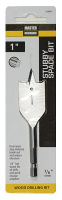 Stubby Spade Drill Bit, 1-inch X 4-inch, Model 158847