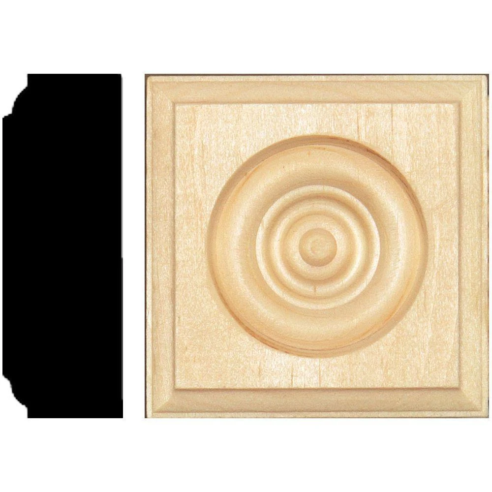 House of Fara 7/8 In. x 2-1/2 In. Unfinished Pine Rosette