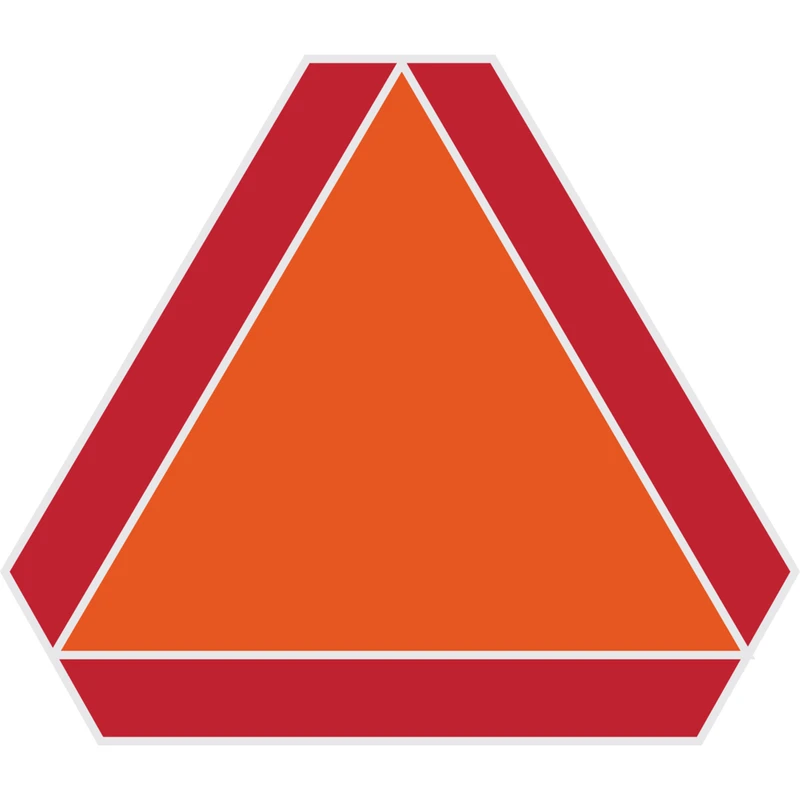 Slow Moving Vehicle Sign 14 In. H X 16 In. W Aluminum Safety Emblem