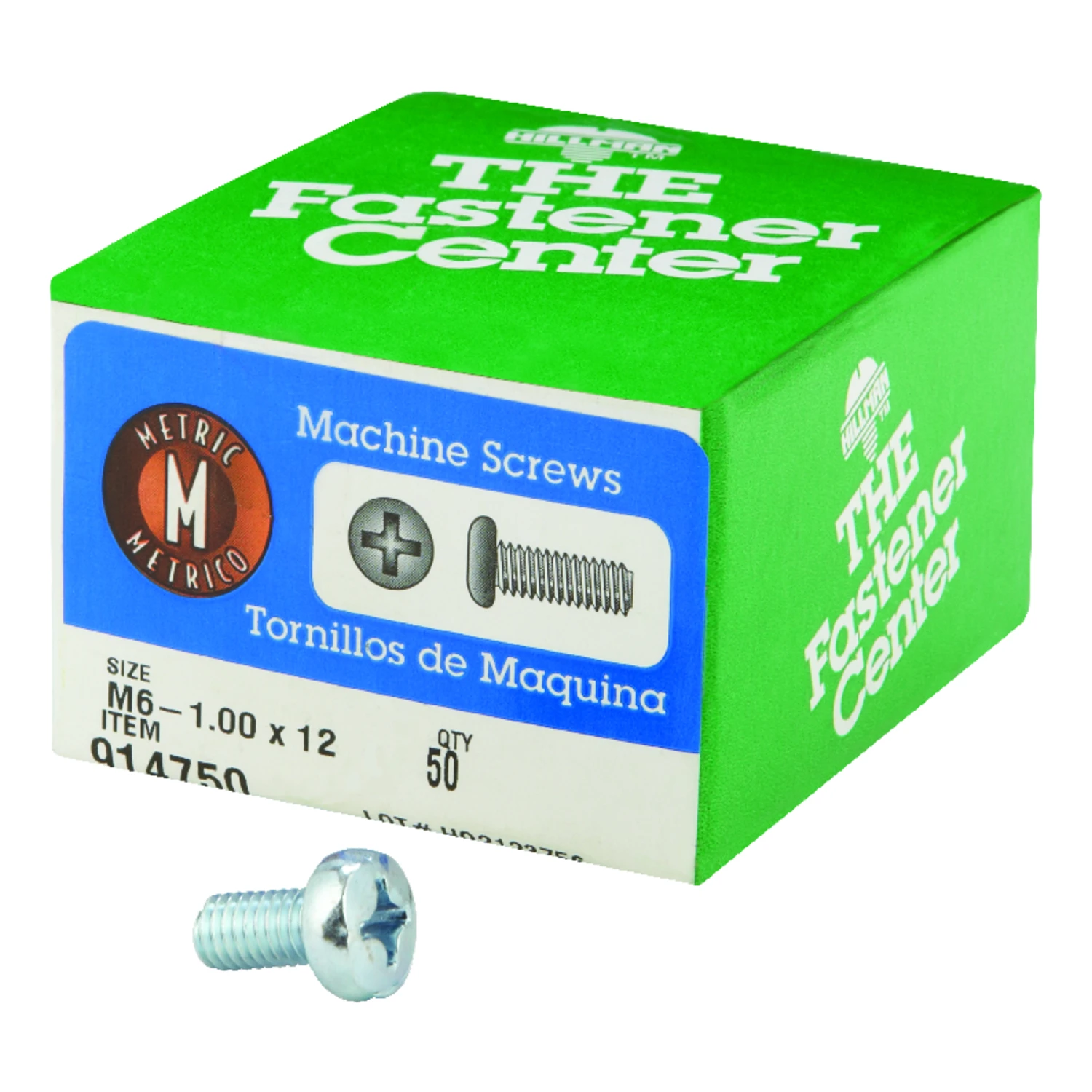 Hillman M6-1 mm x 12 in. L Phillips Pan Head Zinc-Plated Steel Metric Machine Screws 50 pk