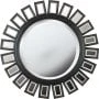 60040 Straus 34-inch Round Wall Mirror In Bronze Finish