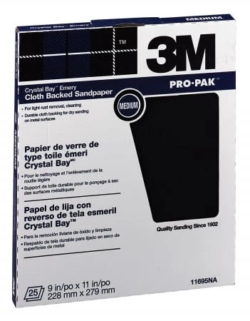3M 9" X 11" Medium Grit Pro-Pak Emery Sandpaper Sheets