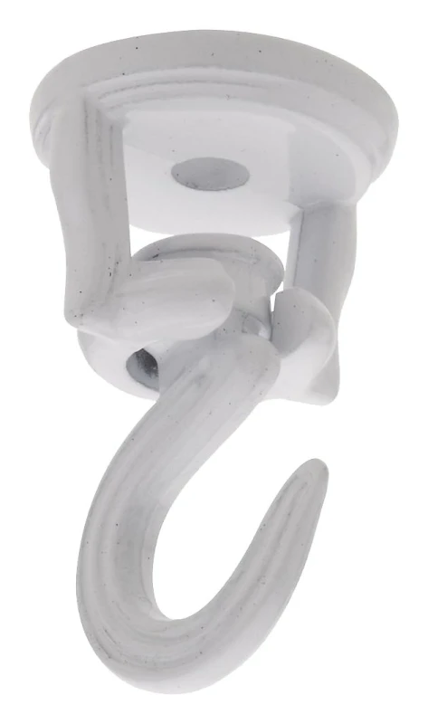 N249-607 V155 2-inch White Swivel Swag Hook With Screws And Toggle Bolts