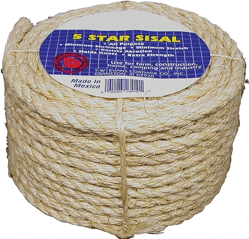 Tw Evans Cordage 22-400 3/8-inch Diameter X 732-foot Length Sisal Rope Coil