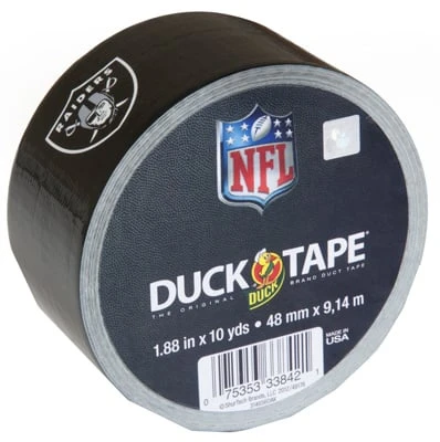 Duck 240493 1.88 in. x 10 Yard Raiders NFL Licensed Duck Tape